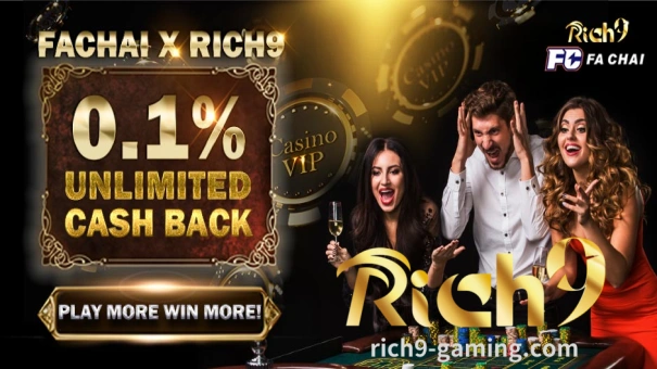 Mag-enjoy ng masaganang karanasan sa casino at manalo ng mga bonus sa FACAI SLOT, isang partner ng Rich9 Casino.