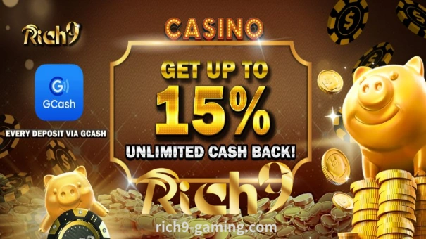 Magrehistro sa Rich9 Casino ngayon upang makatanggap ng 15% na deposito na bonus at magsaya sa casino entertainment.