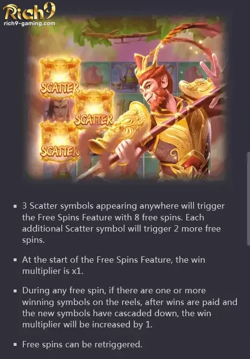 Wonderful features of PG Soft Legendary Monkey King Slot